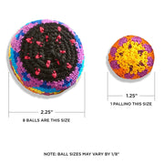 Bocce Ball Set Portable Crochet Hacky Sack Toss Game ball sizes