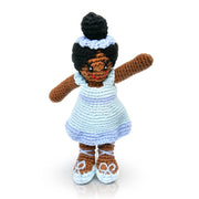 Pebble Ballerina Rattle Toy with Pale Blue Dress