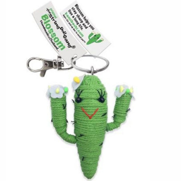 Kamibashi String Doll Keychain - Blossom the Cactus with tags