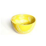 Double Pattern Soapstone Small Bowl - Yellow