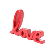 Red Soapstone Love Standing Word side view