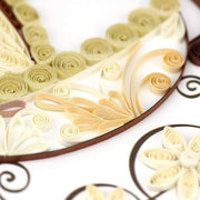 Quilled Baby Carriage Greeting Card detail