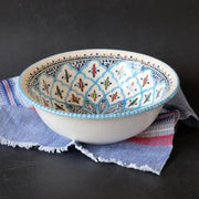 Rosette Medium Hand-painted Bowl styled