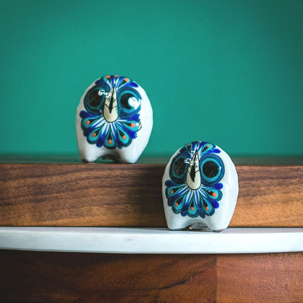 Ceramic Owl Hand-painted Salt And Pepper Shakers styled