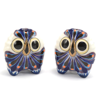 Ceramic Owl Hand-painted Salt And Pepper Shakers