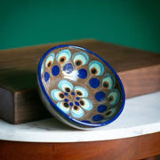 Hand-painted Ceramic Salsa Bowl - Brown styled