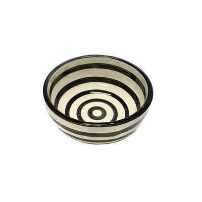 Black Lines Hand-painted Small Ceramic Bowl