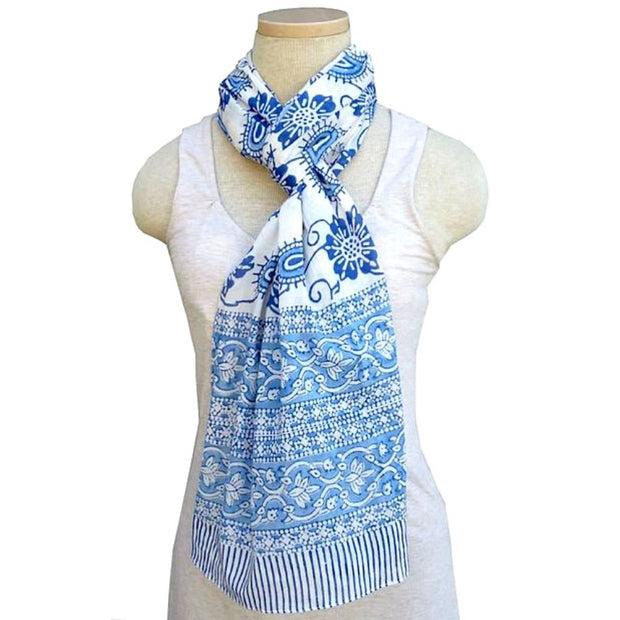 Paisley Floral Lightweight Cotton Scarf lifestyle
