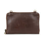 Crossbody Wallet in Brown Leather back view