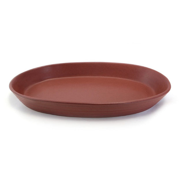 Medium Ceramic Oval Serving Platter - Terracotta