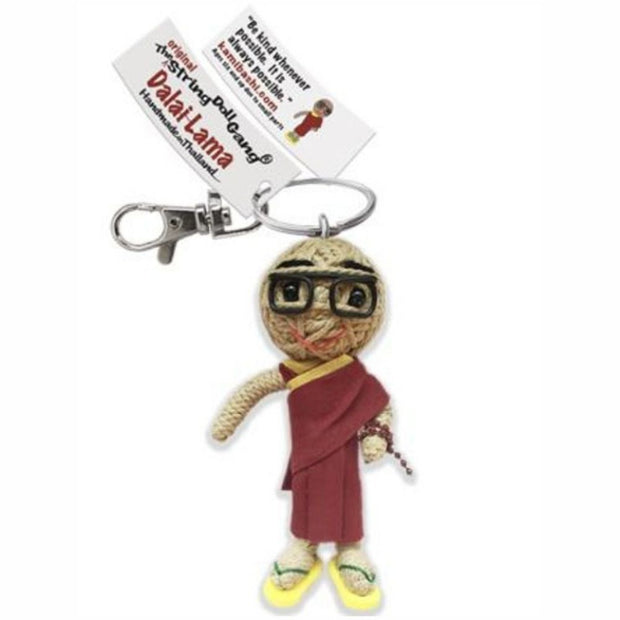 Kamibashi String Doll Keychain - His Holiness the Dalai Lama with tags