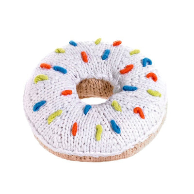 Pebble Donut Rattle - White Frosting