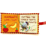 Fabric Kids Book - Save The Elephants pages 3-4