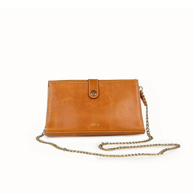 FOUND by JOYN Crossbody Leather Bag with Chain Strap front