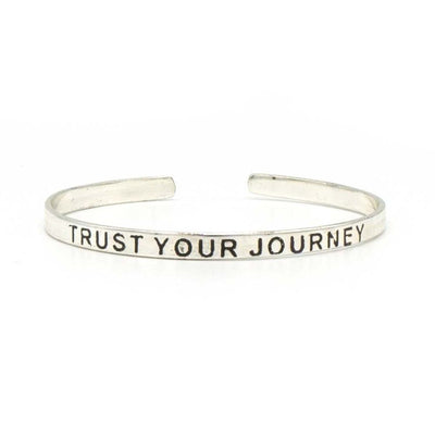 Trust Your Journey Cuff - Silver