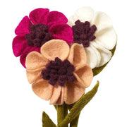 Felt Anemone Flower Stem bouquet