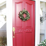 Felt Mistletoe Wreath lifestyle on red door