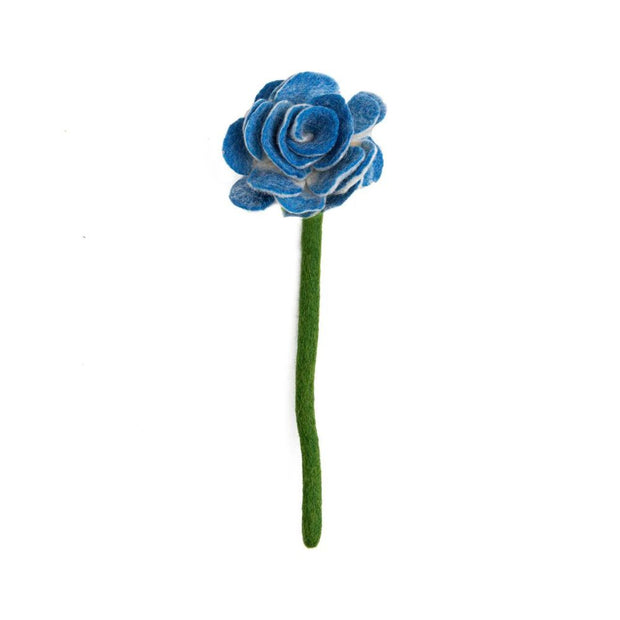 Felt Ranunculus Flower Stem Blue