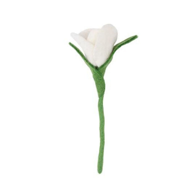 Felt Tulip Flower Color White