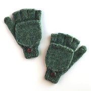 Fingerless Glove with Mitten Pullover - Pine flat