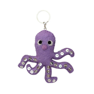 Felt Octopus Keychain