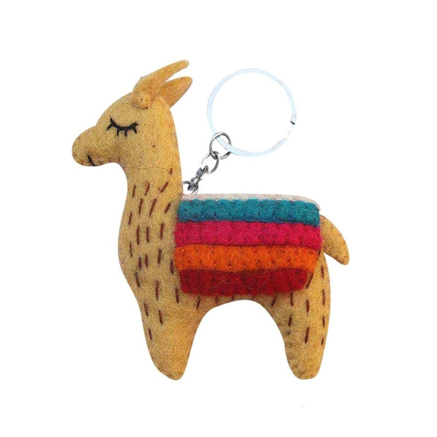 Felt Llama Keychain