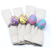 Set of Four Felt Easter Egg Napkin Rings