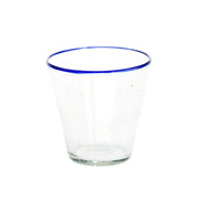 Blue Rim Water Glass