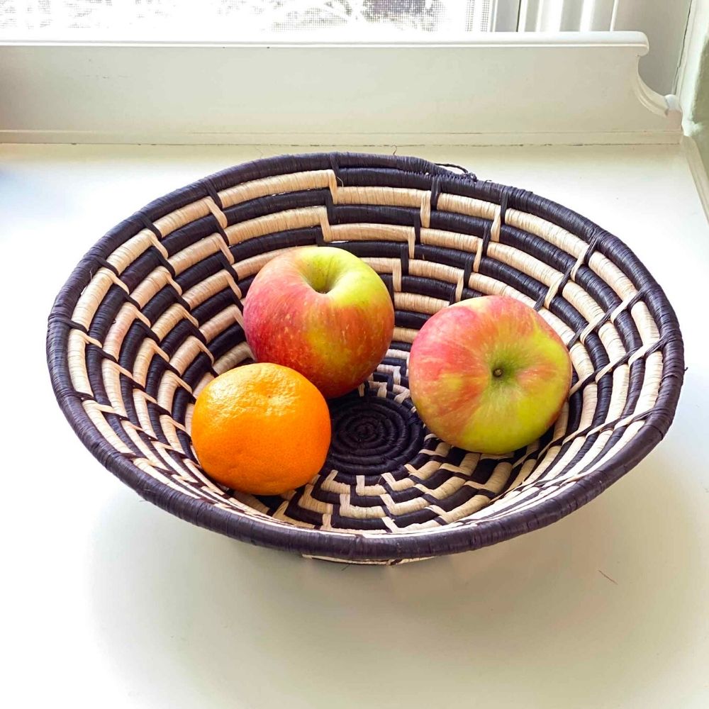Decorative Sisal Fiber Fruit Basket - Monochrome – Zee Bee Market LLC