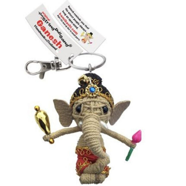 Kamibashi String Doll Keychain - Ganesh with tags