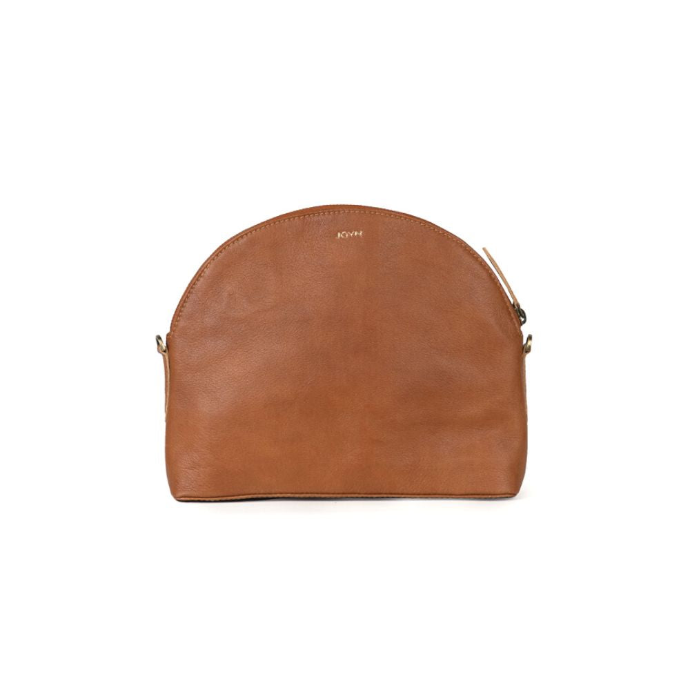 Camel Half Moon Logo Crossbody