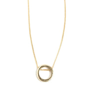 Halo Brass Pendant Necklace