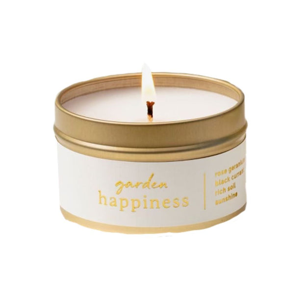 Happiness 4oz Travel Tin Candle - Garden