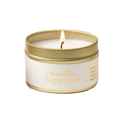 Happiness 4oz Travel Tin Candle - Mountain