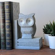 Mama and Baby Owl Gorara Soapstone Bookends detail