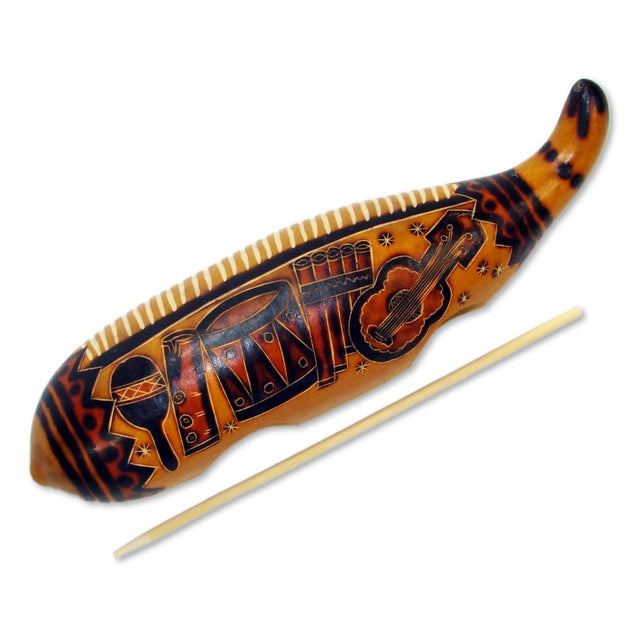 Fire Burned Gourd Scraper with Rasp – Zee Bee Market LLC
