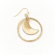 Diya Crescent Moon Earrings detail