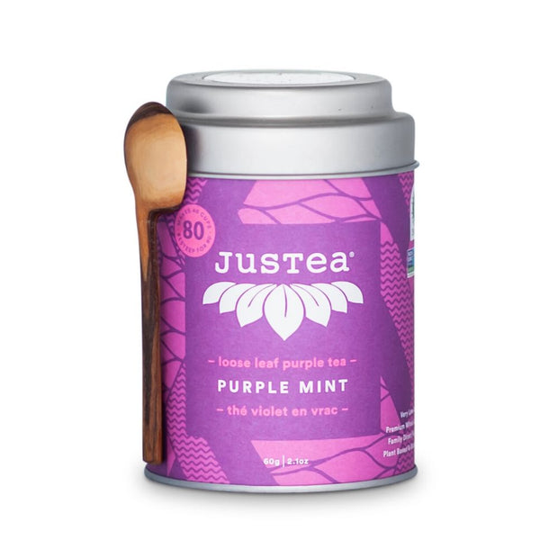 JustTea Loose Leaf Purple Tea Tin - Purple Mint