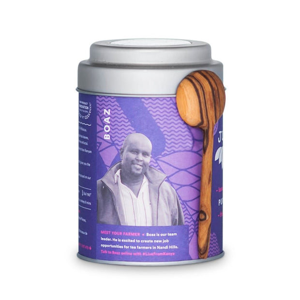 JustTea Loose Leaf Purple Tea Tin - Purple Rain producer