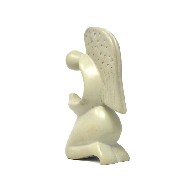 Praying Angel Soapstone Sculpture sideview