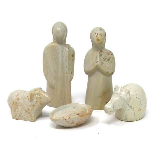 5-piece Holy Family Soapstone Nativity Set
