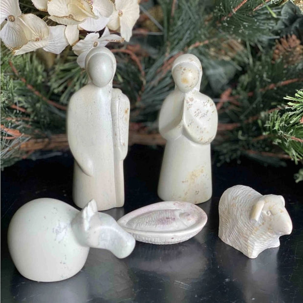 5-piece Holy Family Soapstone Nativity Set lifestyle