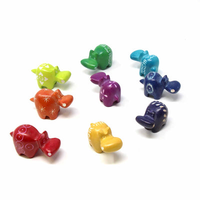 Tiny Soapstone Hippo in assorted colors