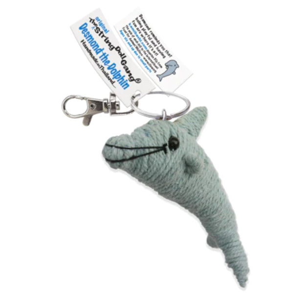 Desmond the Dolphin Kamibashi String Doll Keychain with tags