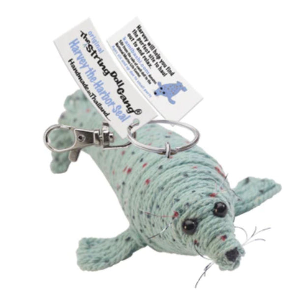 Harvey the Harbor Seal Kamibashi String Doll Keychain with tags