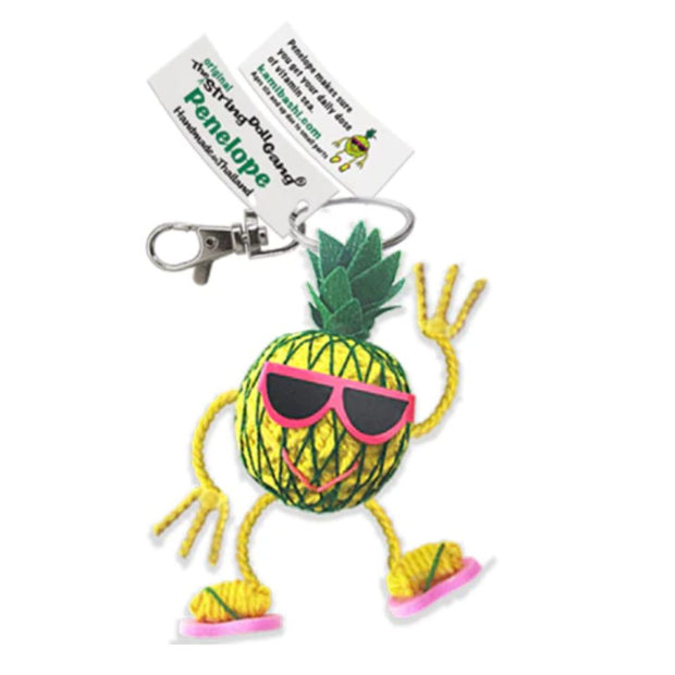 Penelope the Pineapple Kamibashi String Doll Keychain with tags