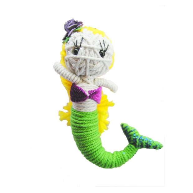 Shelly the Mermaid Kamibashi String Doll Keychain-blonde hair