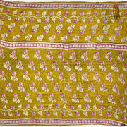 Kantha Reversible Quilted Sari Throw Side B