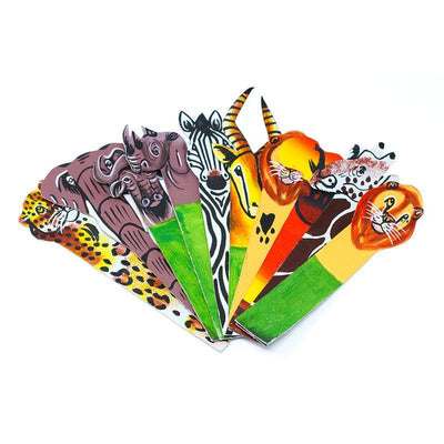 Assorted hand-painted African animal leather bookmark