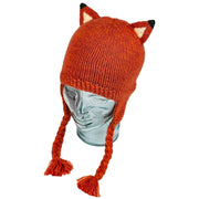 Kids Hand-knit Hat - Fox